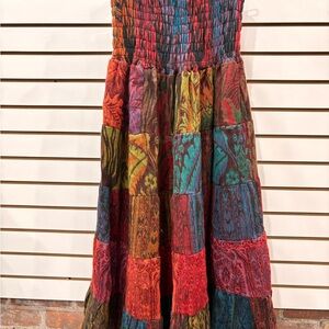 Colorful Patchwork Maxi Dress